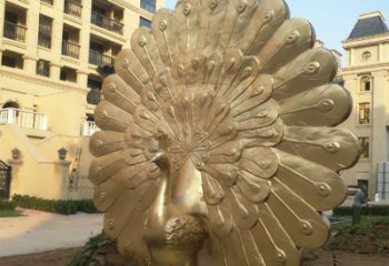 鹤壁孔雀铜雕塑
