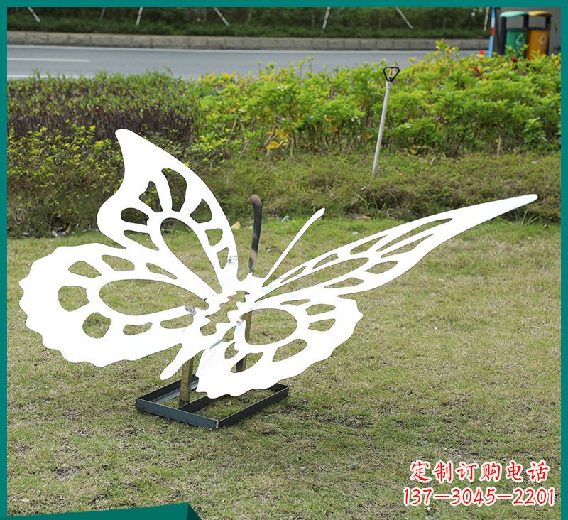 鹤壁蝴蝶雕塑-公园景区创意不锈钢剪影蝴蝶雕塑